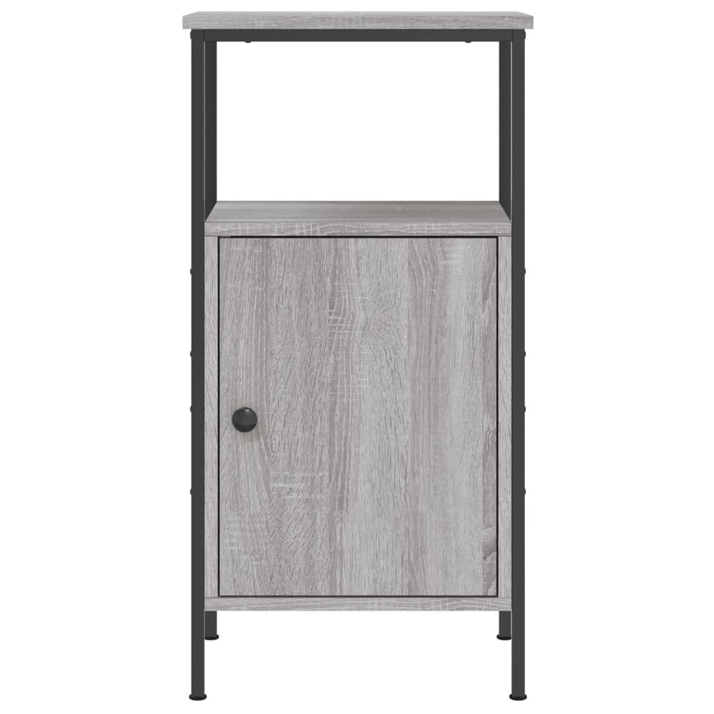 vidaXL Bedside Cabinet Grey Sonoma 41x31x80 cm Engineered Wood 3