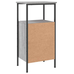 vidaXL Bedside Cabinet Grey Sonoma 41x31x80 cm Engineered Wood 5