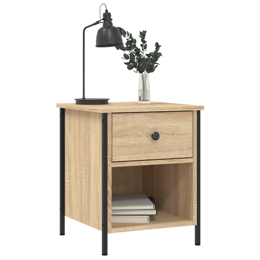 vidaXL Bedside Cabinet Sonoma Oak 40x42x50 cm Engineered Wood 3