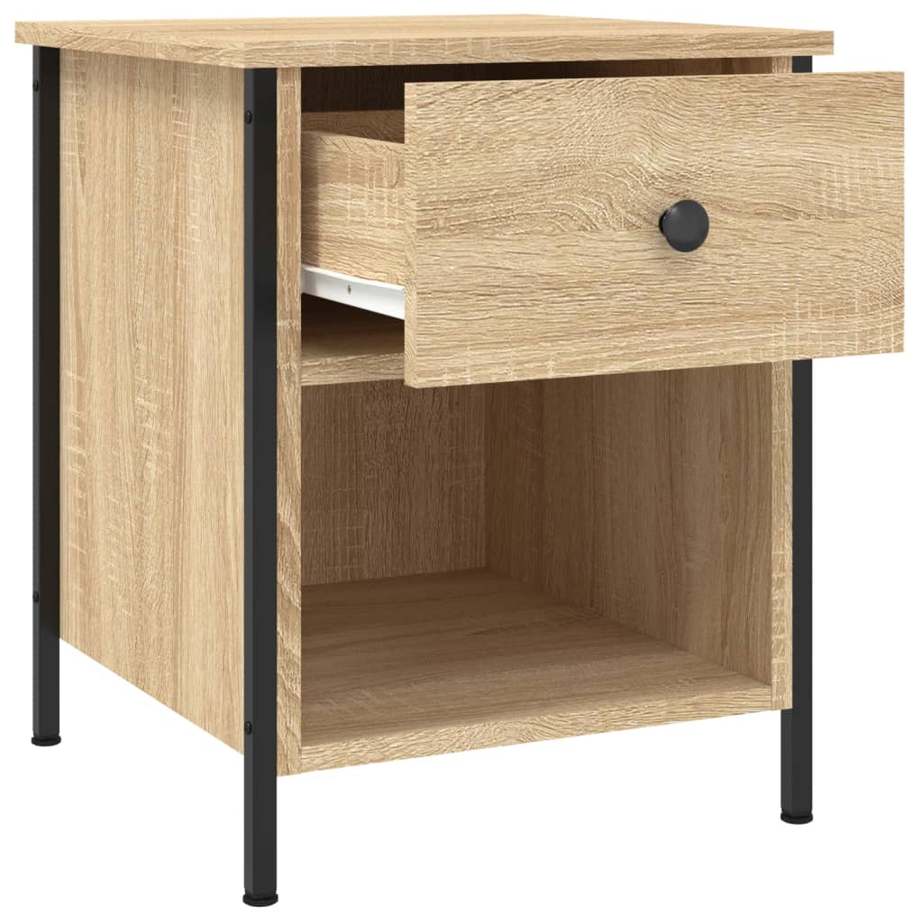 vidaXL Bedside Cabinet Sonoma Oak 40x42x50 cm Engineered Wood 5