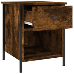 vidaXL Bedside Cabinet Smoked Oak 40x42x50 cm Engineered Wood 5