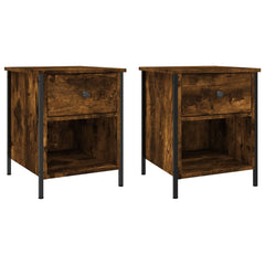 vidaXL Bedside Cabinets 2 pcs Smoked Oak 40x42x50 cm Engineered Wood 2