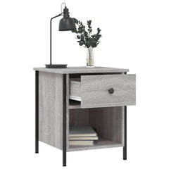 vidaXL Bedside Cabinet Grey Sonoma 40x42x50 cm Engineered Wood 4