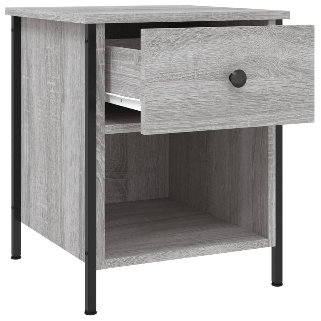 vidaXL Bedside Cabinet Grey Sonoma 40x42x50 cm Engineered Wood 5