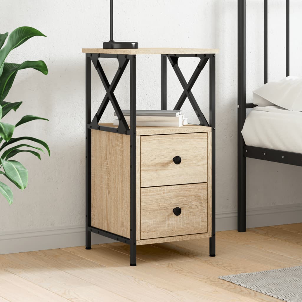 Bedside Cabinet Engineered Wood in Sonoma Oak