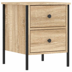 vidaXL Bedside Cabinet Sonoma Oak 40x42x50 cm Engineered Wood 2