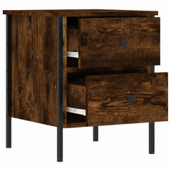 vidaXL Bedside Cabinets 2 pcs Smoked Oak 40x42x50 cm Engineered Wood 5