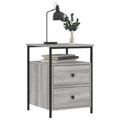 vidaXL Bedside Cabinet Grey Sonoma 44x45x60 cm Engineered Wood 3