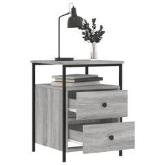 vidaXL Bedside Cabinet Grey Sonoma 44x45x60 cm Engineered Wood 4