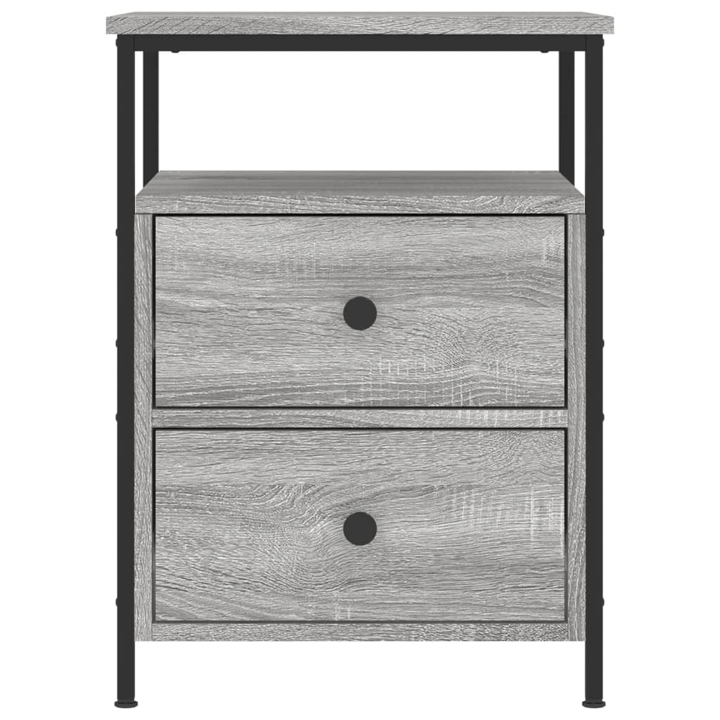 vidaXL Bedside Cabinet Grey Sonoma 44x45x60 cm Engineered Wood 5