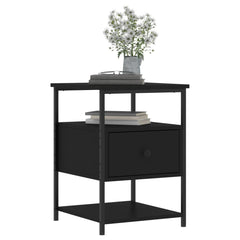 vidaXL Bedside Cabinets 2 pcs Black 40x42x56 cm Engineered Wood 4