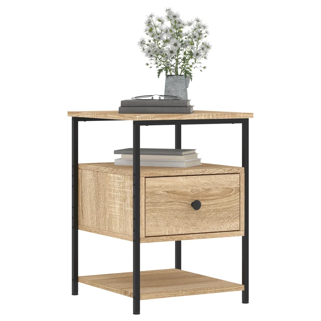 vidaXL Bedside Cabinet Sonoma Oak 40x42x56 cm Engineered Wood 3