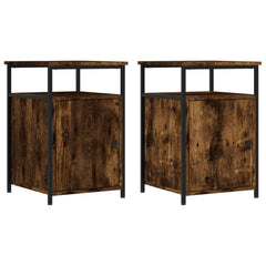 vidaXL Bedside Cabinets 2 pcs Smoked Oak 40x42x60 cm Engineered Wood 2