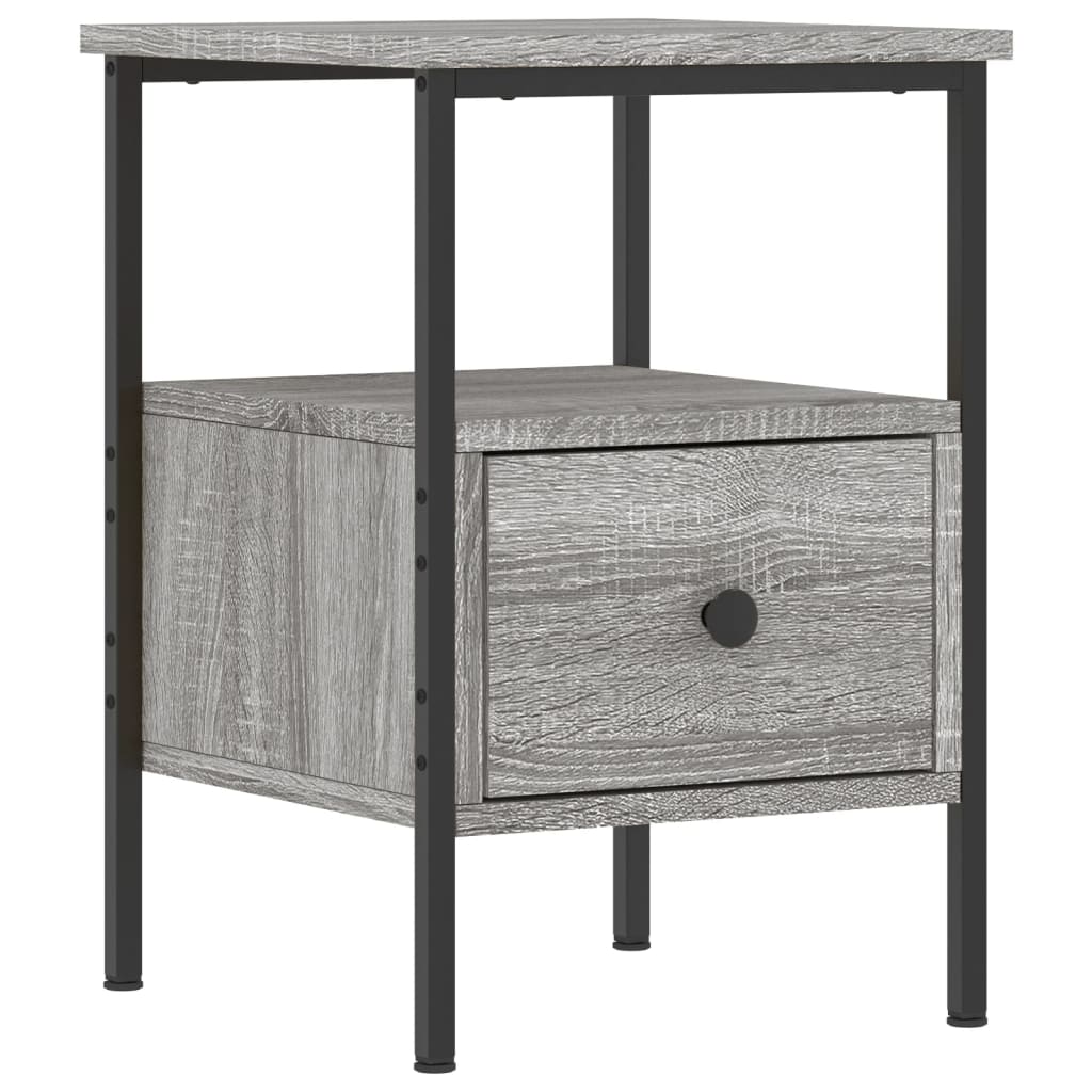 vidaXL Bedside Cabinet Grey Sonoma 34x36x50 cm Engineered Wood 2
