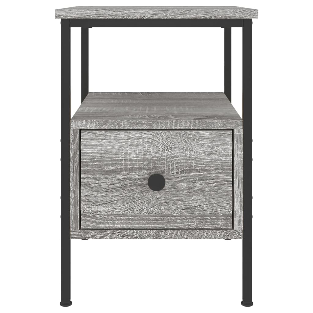vidaXL Bedside Cabinet Grey Sonoma 34x36x50 cm Engineered Wood 6