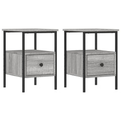 vidaXL Bedside Cabinets 2 pcs Grey Sonoma 34x36x50 cm Engineered Wood 2