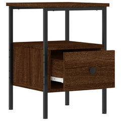 vidaXL Bedside Cabinet Brown Oak 34x36x50 cm Engineered Wood 3