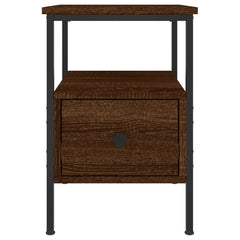 vidaXL Bedside Cabinet Brown Oak 34x36x50 cm Engineered Wood 4