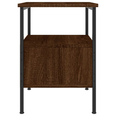vidaXL Bedside Cabinet Brown Oak 34x36x50 cm Engineered Wood 6