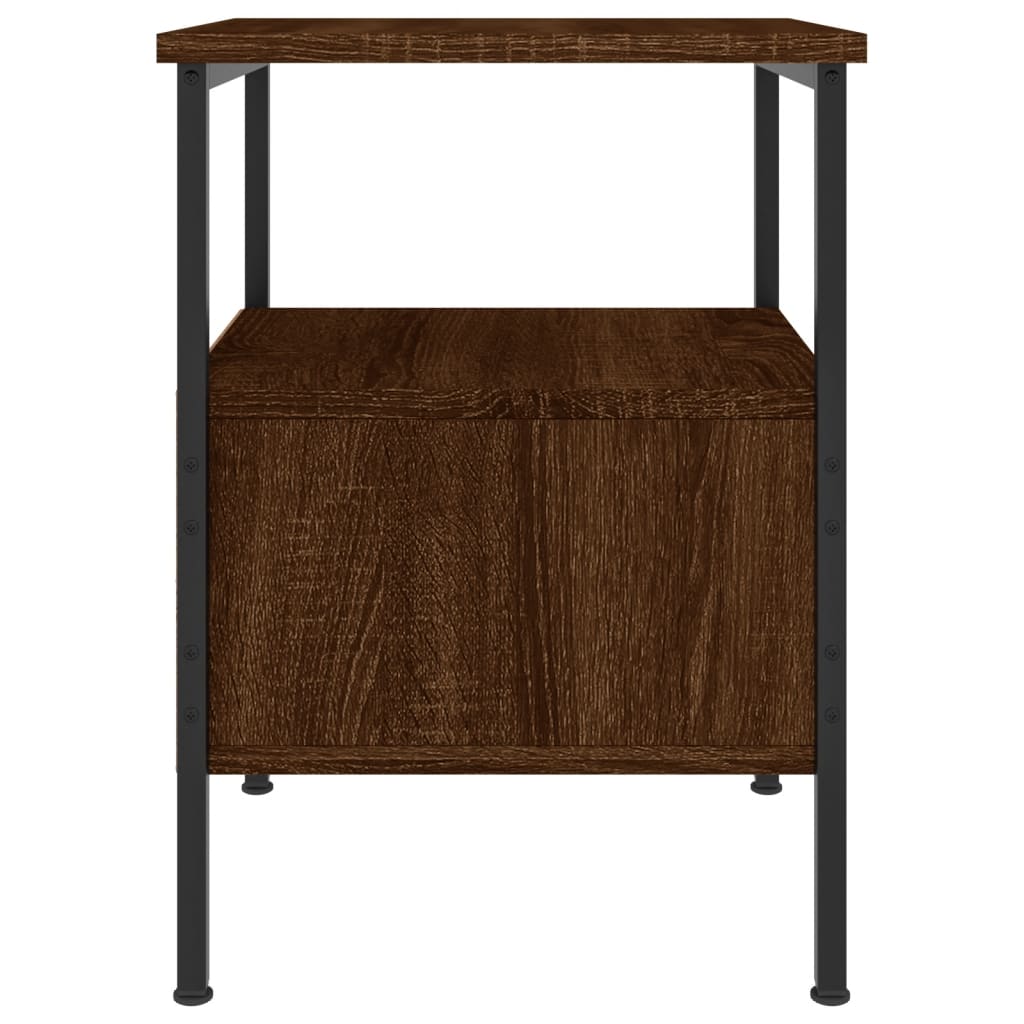 vidaXL Bedside Cabinet Brown Oak 34x36x50 cm Engineered Wood 6