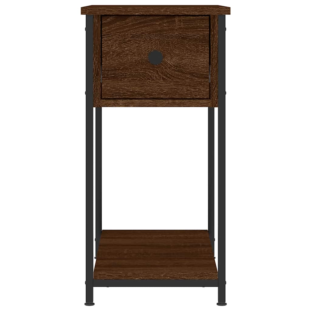 vidaXL Bedside Cabinets 2 pcs Brown Oak 30x60x60 cm Engineered Wood 6