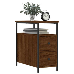 vidaXL Bedside Cabinets 2 pcs Brown Oak 30x60x60 cm Engineered Wood 3