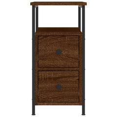 vidaXL Bedside Cabinets 2 pcs Brown Oak 30x60x60 cm Engineered Wood 6