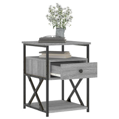 vidaXL Bedside Cabinets 2 pcs Grey Sonoma 40x42x55 cm Engineered Wood 4