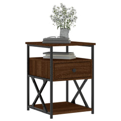 vidaXL Bedside Cabinets 2 pcs Brown Oak 40x42x55 cm Engineered Wood 3