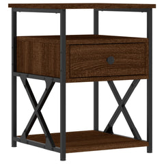vidaXL Bedside Cabinets 2 pcs Brown Oak 40x42x55 cm Engineered Wood 5