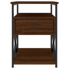 vidaXL Bedside Cabinets 2 pcs Brown Oak 40x42x55 cm Engineered Wood 6