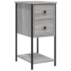 vidaXL Bedside Cabinet Grey Sonoma 32x42x70 cm Engineered Wood 2