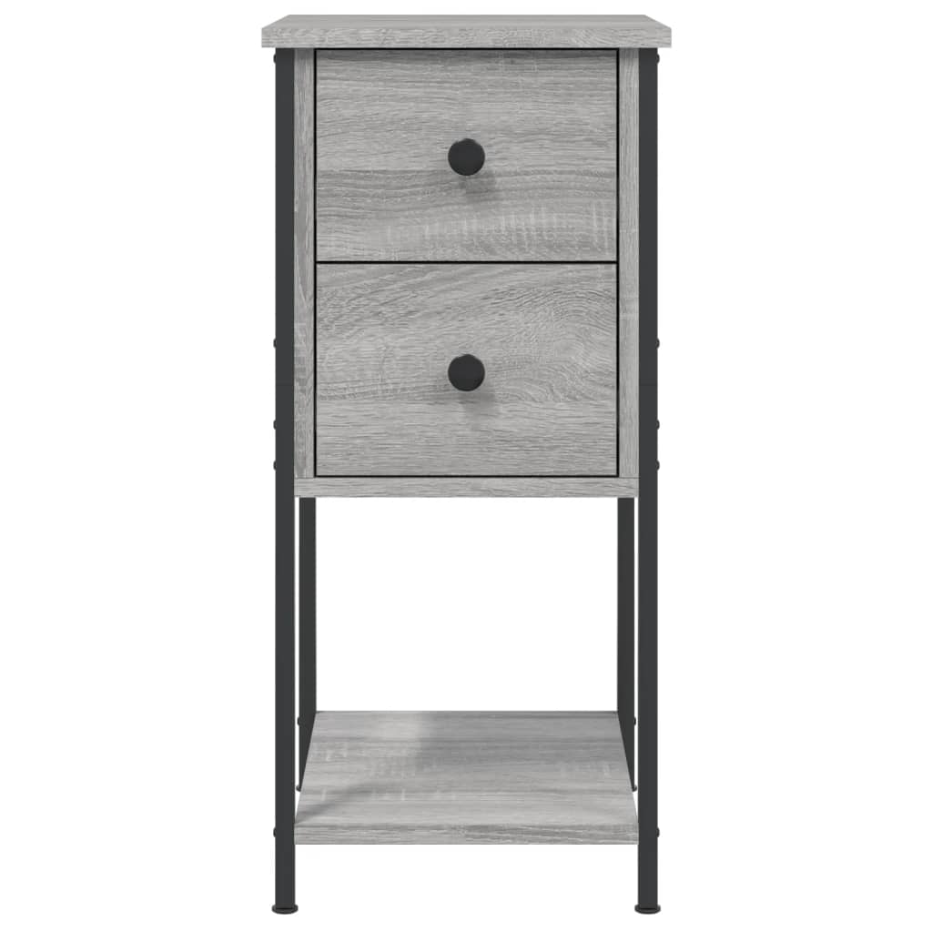 vidaXL Bedside Cabinet Grey Sonoma 32x42x70 cm Engineered Wood 6