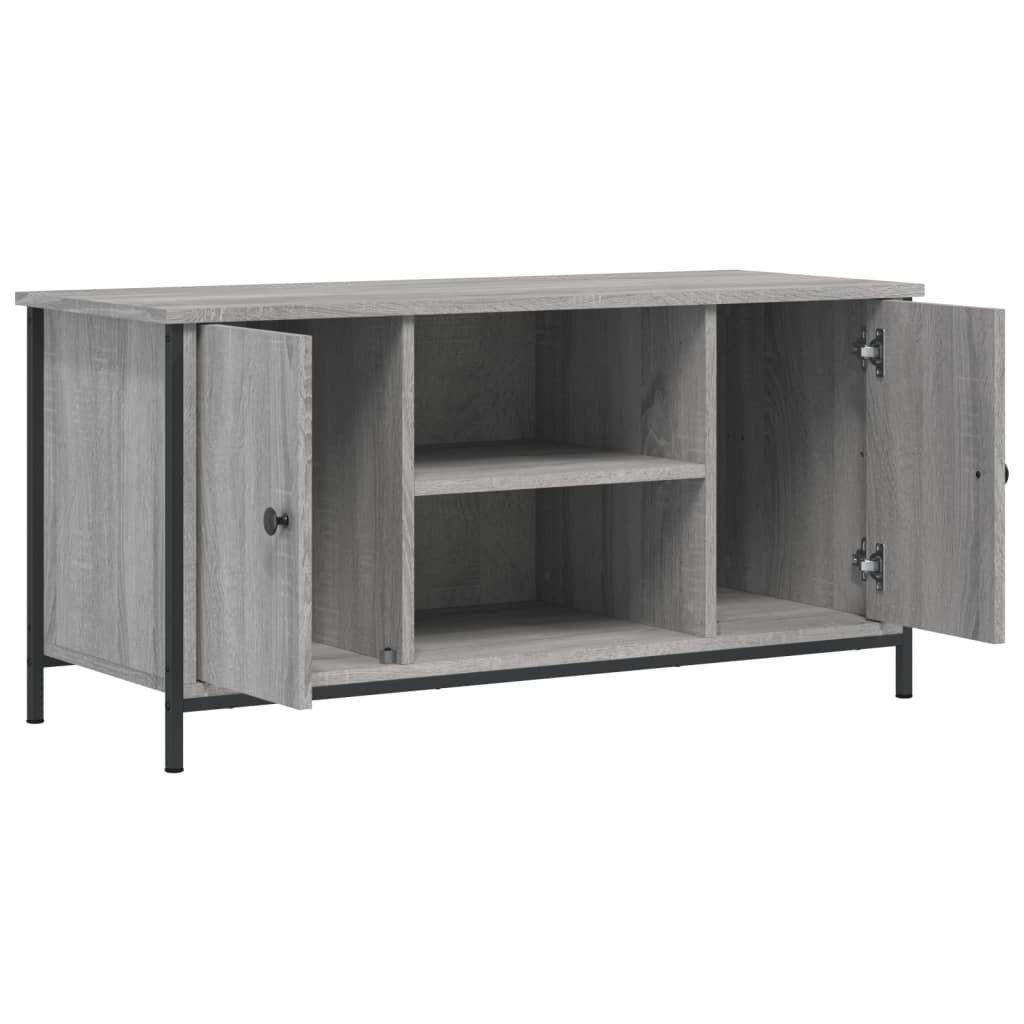 vidaXL TV Cabinet Grey Sonoma 100x40x50 cm Engineered Wood 5
