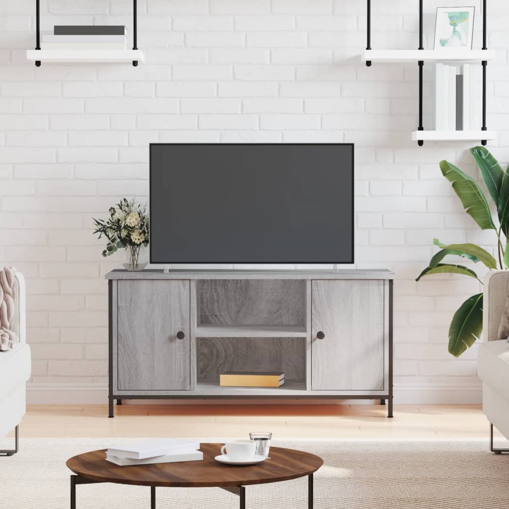 vidaXL TV Cabinet Grey Sonoma 100x40x50 cm Engineered Wood 1