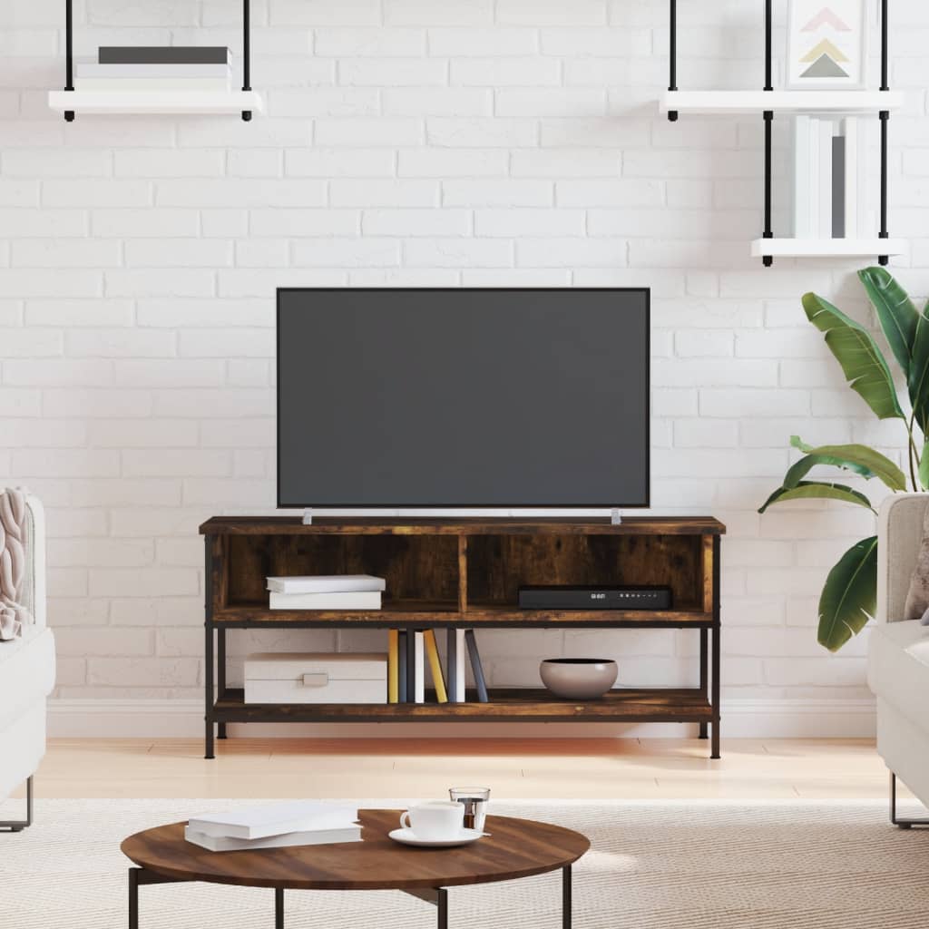 vidaXL TV Cabinet Smoked Oak 100x35x45 cm Engineered Wood 1