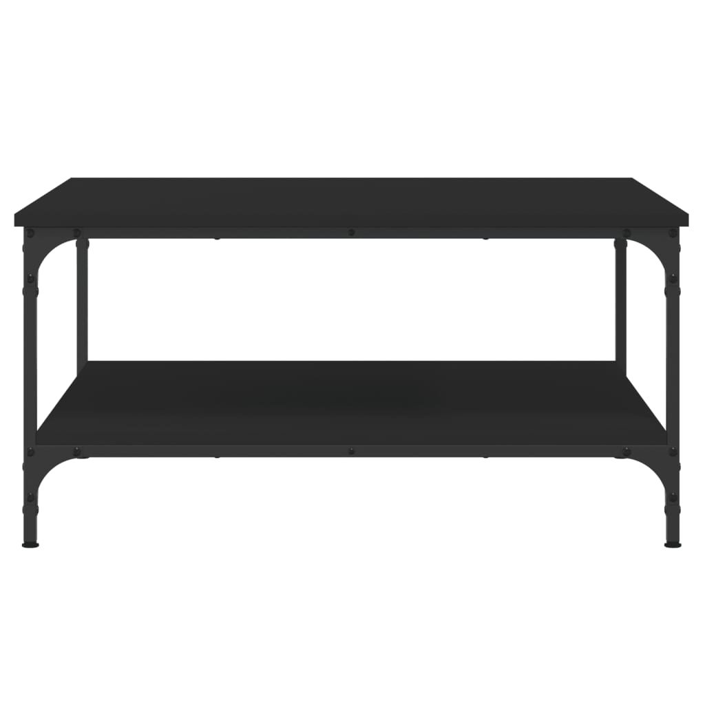 vidaXL Coffee Table Black 80x80x40 cm Engineered Wood 4