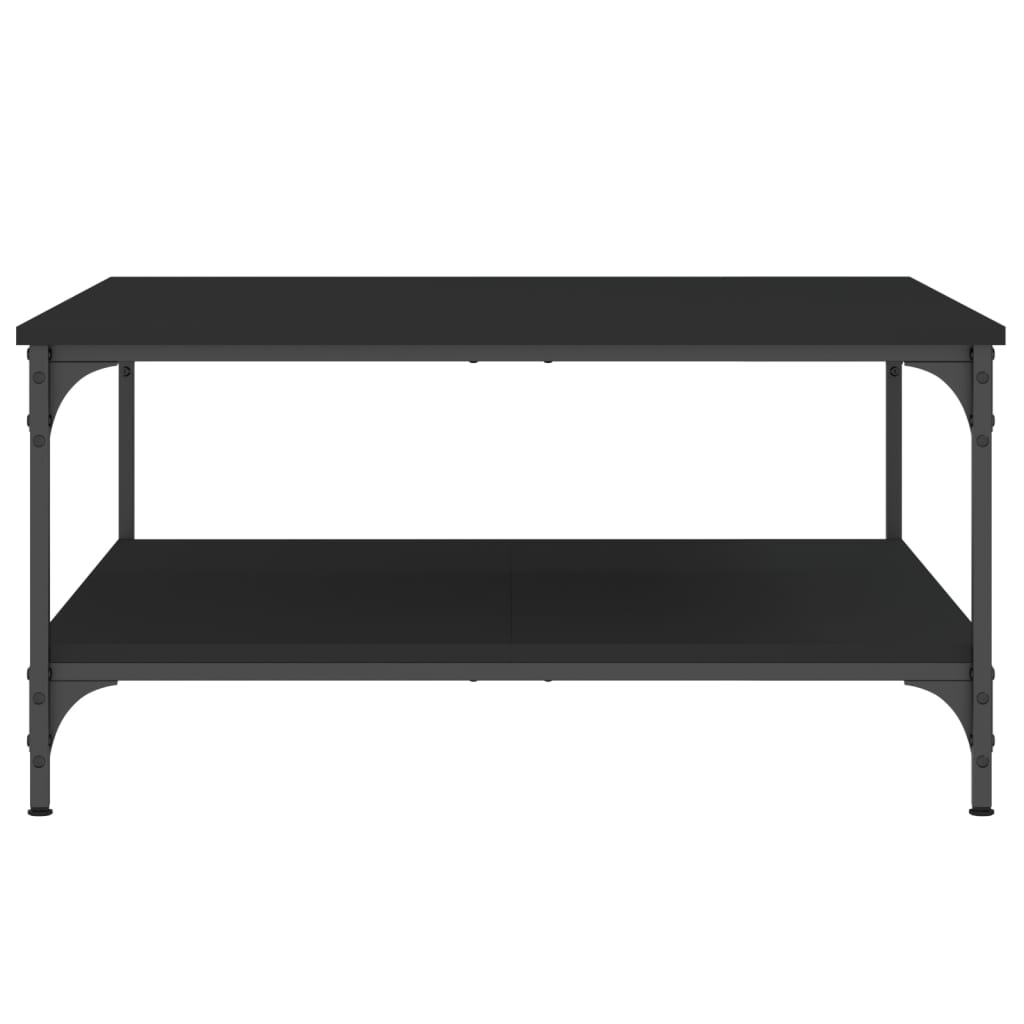 vidaXL Coffee Table Black 80x80x40 cm Engineered Wood 5