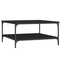 vidaXL Coffee Table Black 80x80x40 cm Engineered Wood 6