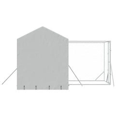 Outdoor Dog Kennel with Roof Silver Galvanised Steel 4 m 4 m