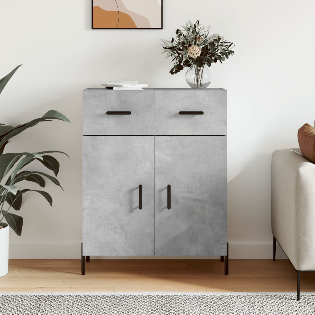 Sideboard 69,5x34x90 cm Engineered Wood Concrete grey