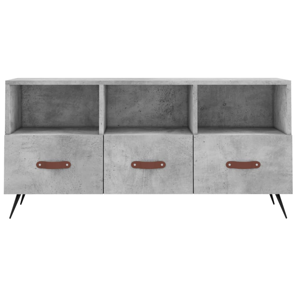 vidaXL TV Cabinet Concrete Grey 102x36x50 cm Engineered Wood 5