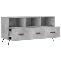 vidaXL TV Cabinet Concrete Grey 102x36x50 cm Engineered Wood 6