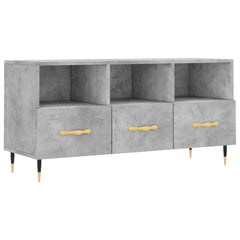 vidaXL TV Cabinet Concrete Grey 102x36x50 cm Engineered Wood 2
