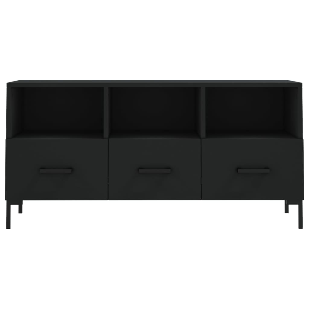 TV Cabinet 102x36x50 cm Engineered Wood Black
