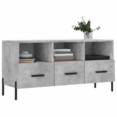 vidaXL TV Cabinet Concrete Grey 102x36x50 cm Engineered Wood 3