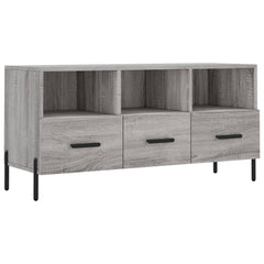 vidaXL TV Cabinet Grey Sonoma 102x36x50 cm Engineered Wood 2