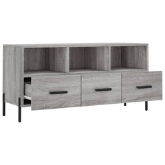 vidaXL TV Cabinet Grey Sonoma 102x36x50 cm Engineered Wood 6