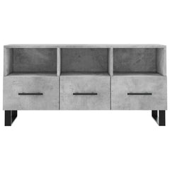 vidaXL TV Cabinet Concrete Grey 102x36x50 cm Engineered Wood 3