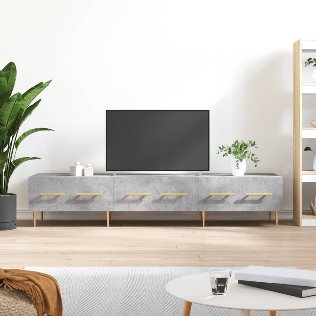 TV Cabinet 150x36x30 cm Engineered Wood Concrete grey